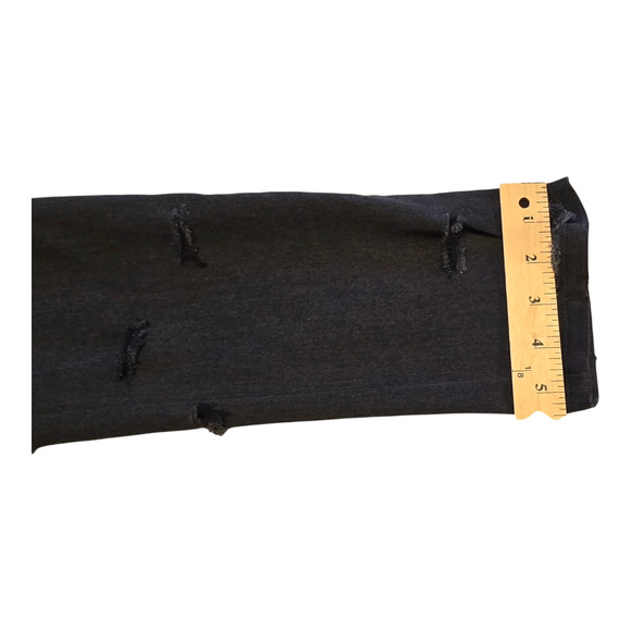 Alice + Olivia Jeans Womens 28 Distressed Ripped Skinny Charcoal Gray Grunge - Picture 14 of 14